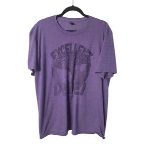 Bill And Ted's Purple Short Sleeve Crew Neck Tee Size XL